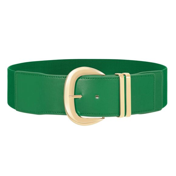 Women Wide Elastic Waist Belt For Dresses Fashion Gold Buckle Stretchy 4568 Women Wide Elastic Waist Belt For Dresses Fashion Gold Buckle Stretchy 4568